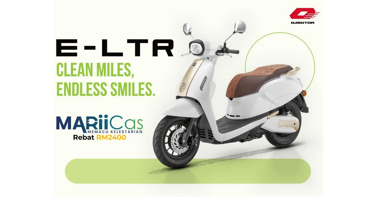 QJMOTOR E-LTR: Skuter Elektrik Mampu Milik