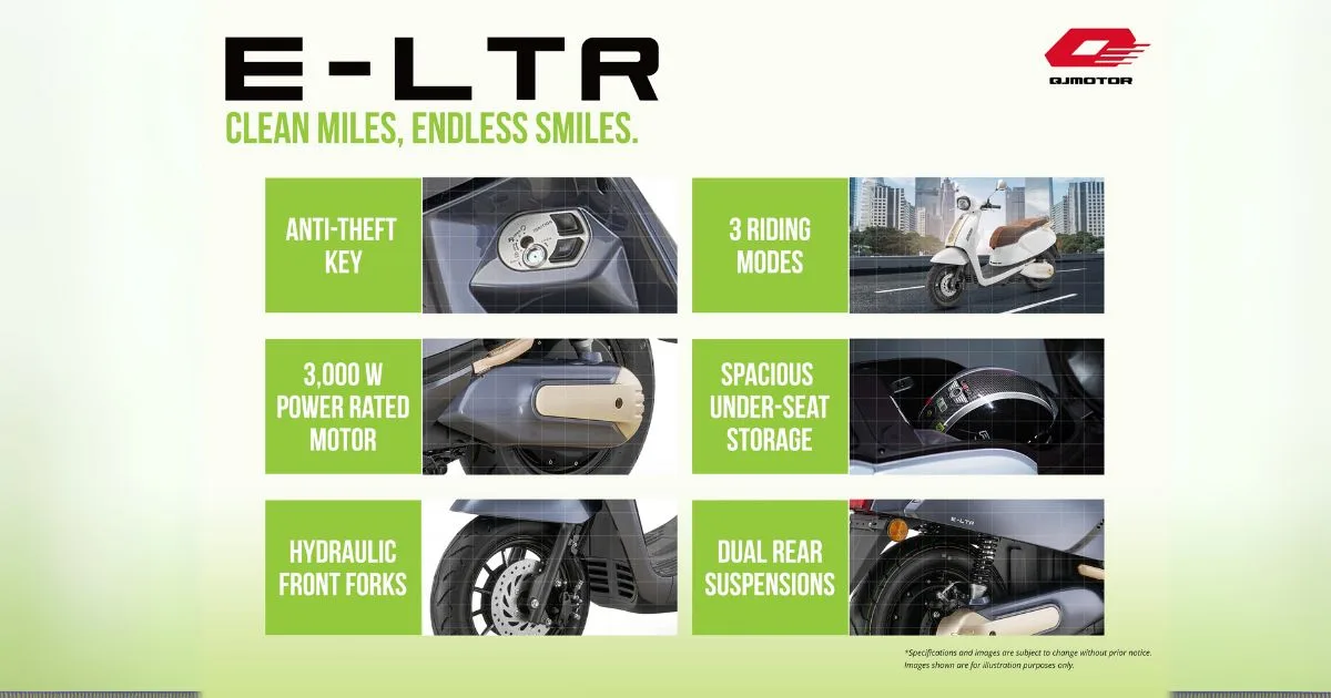 QJMOTOR E-LTR: Skuter Elektrik Mampu Milik