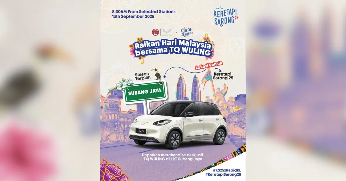 TQ Wuling Bingo EV Sertai Keretapi Sarong 2025