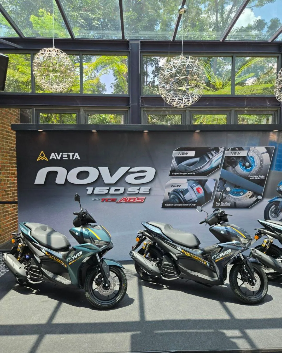 Aveta Nova 160 SE Dilancar, Tambah Sistem ABS & TCS, Harga Bermula RM8,088 9 Aveta Nova 160 SE Dilancar, Tambah Sistem ABS & TCS, Harga Bermula RM8,088