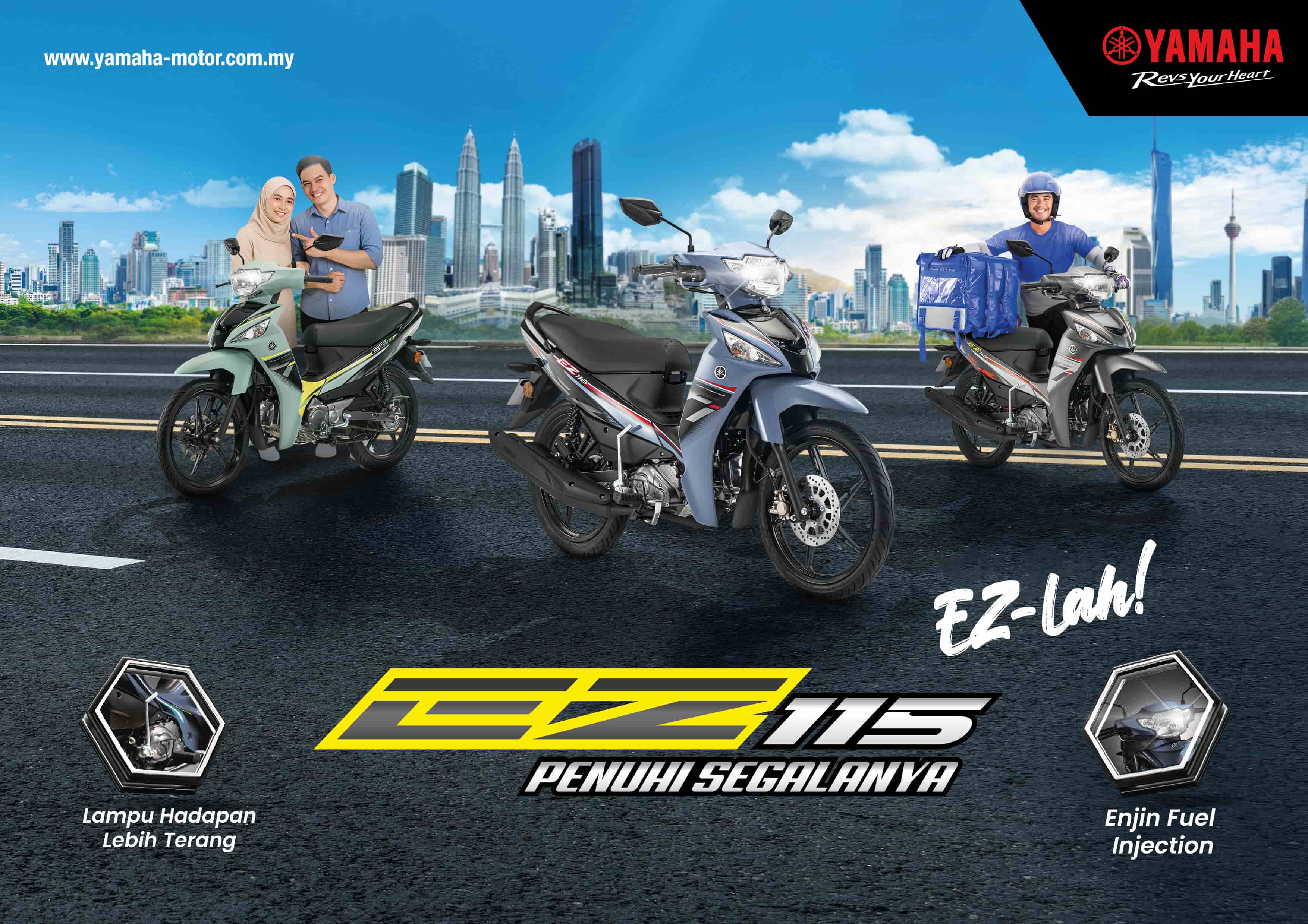 Yamaha EZ115 2025 Tampil Tiga Warna Baharu, Harga RM5,698 7 Yamaha EZ115 2025 Tampil Tiga Warna Baharu, Harga RM5,698