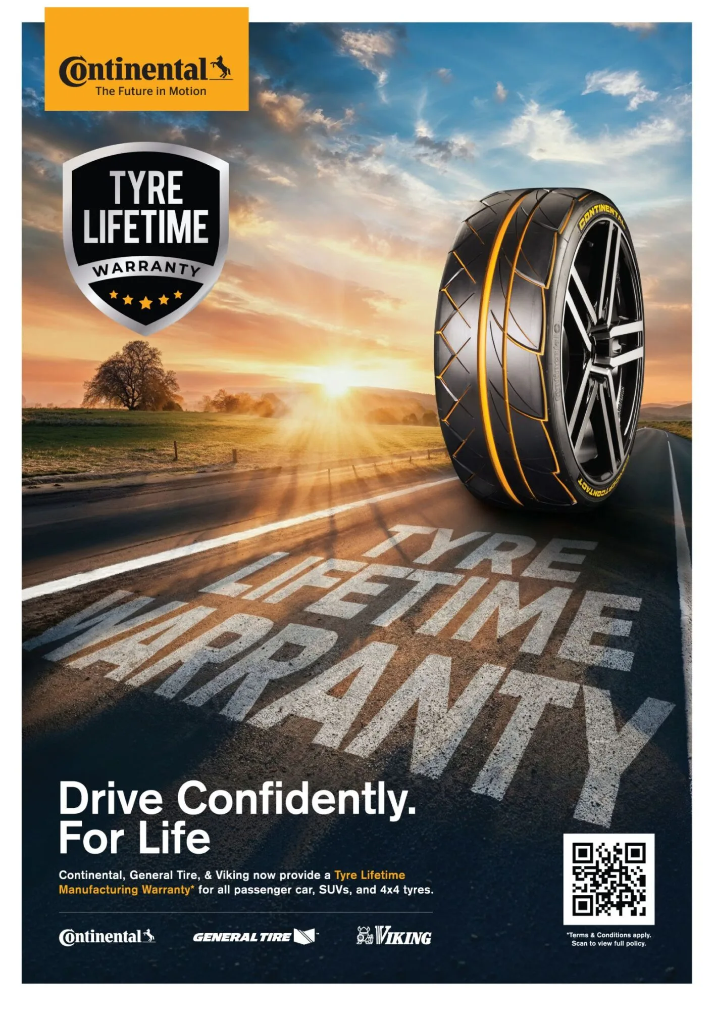 Continental Perkenal Waranti Tayar Sepanjang Hayat