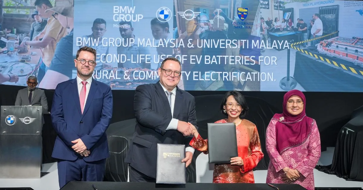 Kerjasama BMW Group Malaysia dan Universiti Malaya ke Arah Penggunaan Semula Bateri EV