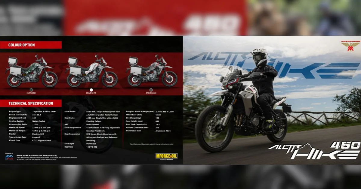 Moto Morini Alltrhike 450 Dilancar Di Malaysia, Enjin 449cc, Harga RM28,888