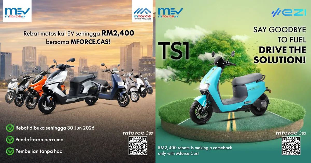 Rebat RM2,400: Mforce.Cas Galak Rakyat Malaysia Beralih Ke Motosikal Elektrik 6 Rebat RM2,400: Mforce.Cas Galak Rakyat Malaysia Beralih Ke Motosikal Elektrik