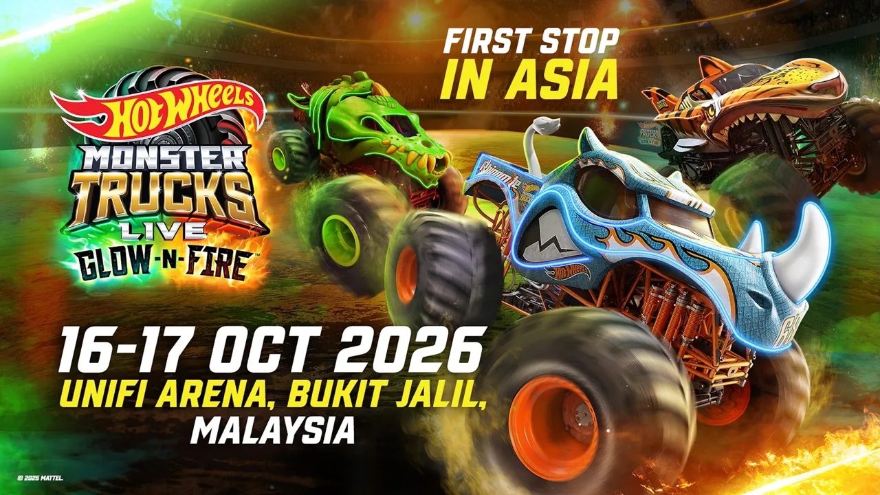 Hot Wheels Monster Trucks Live Glow N Fire Debut Di Malaysia