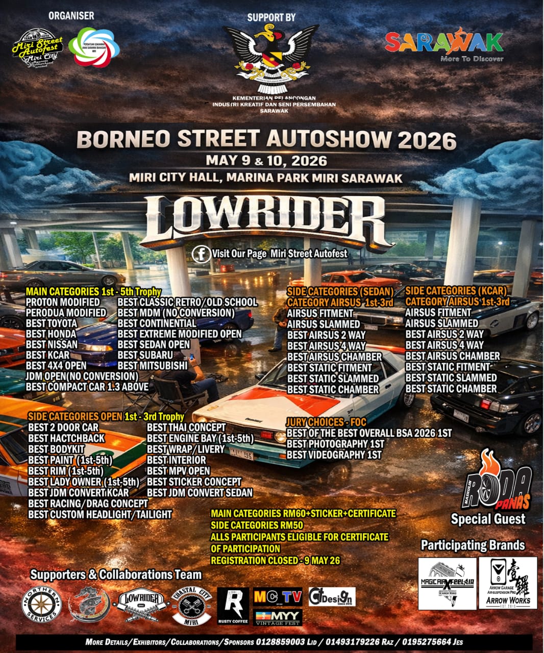 Borneo Street Autoshow 2026 Kembali, Himpunkan Komuniti Automotif & Hobi Di Miri