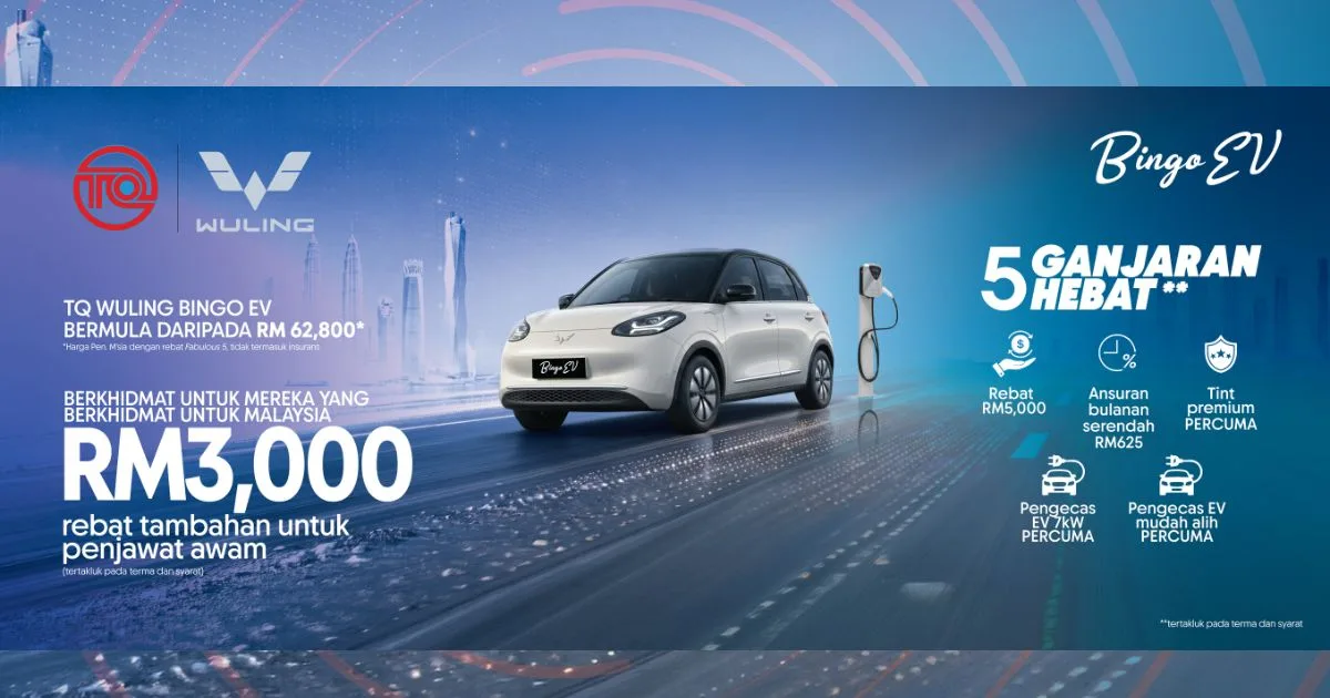 TQ WULING Tawar Rebat Tambahan RM3,000 Khas Untuk Penjawat Awam