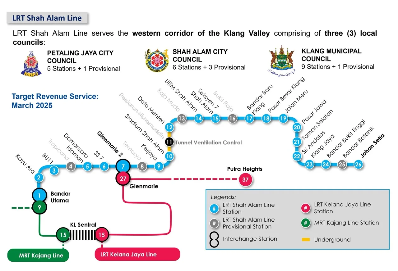 LRT Laluan Shah Alam Rasmi Beroperasi Isnin Depan 3 LRT Laluan Shah Alam Rasmi Beroperasi Isnin Depan