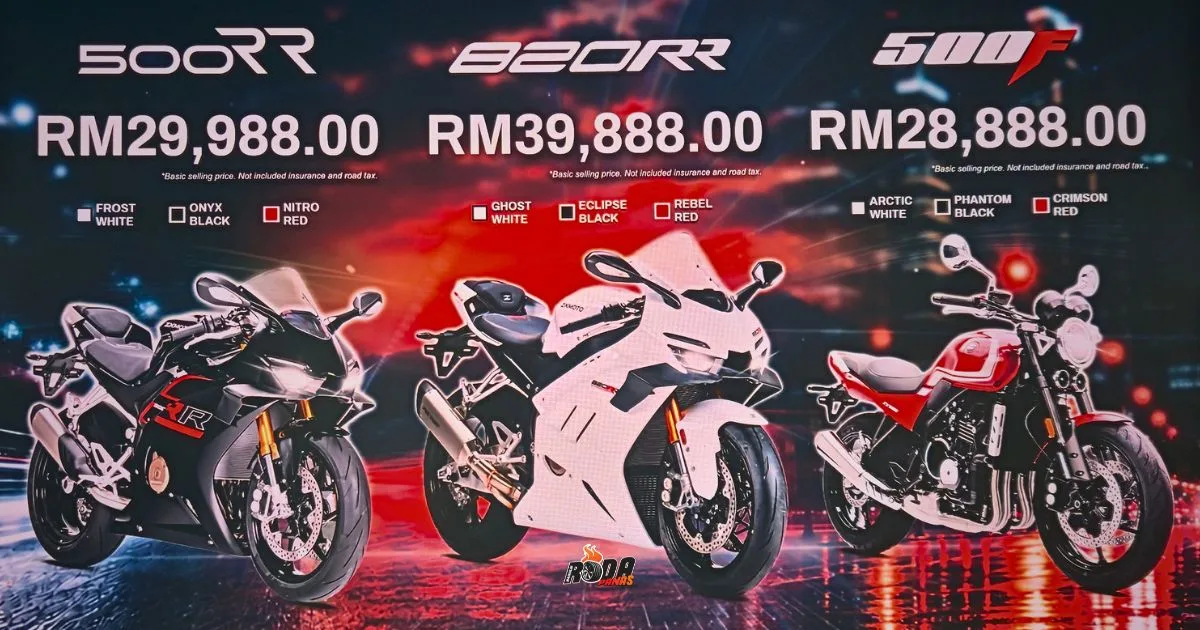 ZXMOTO Tembus Pasaran Malaysia, Model 4-Silinder Bermula RM28,888 6 ZXMOTO Tembus Pasaran Malaysia, Model 4-Silinder Bermula RM28,888