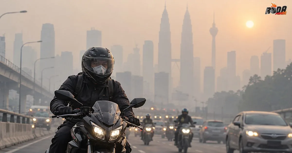 Jerebu Semakin Tebal, Ini Tip Keselamatan Buat Penunggang Motosikal 3 Jerebu